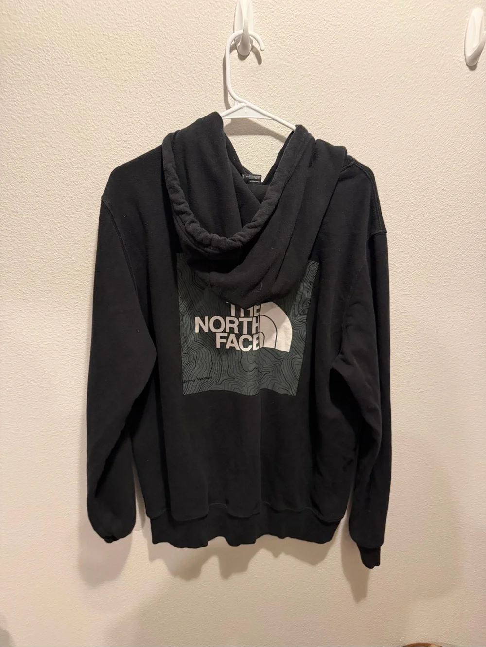 The North Face Black Hoodie with White Logo